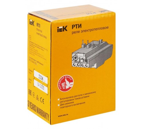 Реле РТИ-1307 электротепловое 1,6-2,5 А   DRT10-D016-D025  IEK