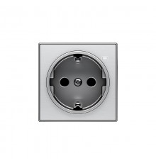 Накладка для розетки SCHUKO с линзой для контрольной подсветки, серия SKY, цвет нержавеющая сталь2CLA858880A1401 ABB