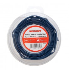 Трубка термоусаживаемая 3,0/1,5 мм синяя, ролик 2,44 м  29-0005  REXANT