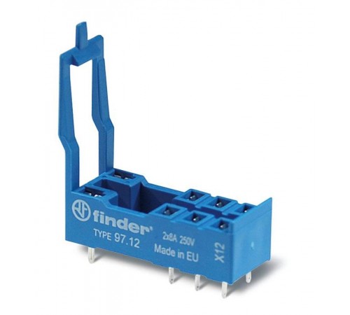 Розетка для монтажа на плате для реле 46.52; в комплекте пластиковая клипса  9712  Finder