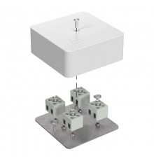 Коробка огнестойкая для кабель-канала 40-0450-FR2.5-8 Е15-Е60 (латунь) 75х75х30 IP42 8p, 2.5 мм.кв. 40-0450-FR2.5-8-Е60  Промрукав