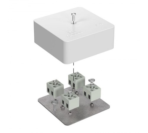 Коробка огнестойкая для кабель-канала 40-0450-FR2.5-8 Е15-Е60 (латунь) 75х75х30 IP42 8p, 2.5 мм.кв. 40-0450-FR2.5-8-Е60  Промрукав