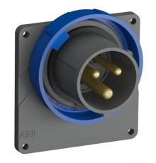 Вилка с прямым фланцем Easy&Safe 216EBU6W,16A,2P+E,IP67,6ч2CMA101259R1000 ABB