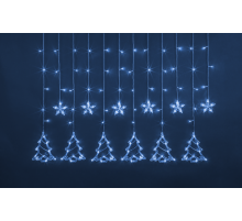 Гирлянда  95 125 NGF-D033-03 (бахрома звезды и елочки Blue 2.5*1м IP20)  95125  Navigator