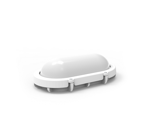 Светильник светодиодный пылевлагозащищенный для ЖКХ IP65 D175*110*76 12W IK10 1100lm 4000K SOLID антивандальный овальный 1/12  874618212  Gauss