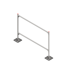 Опорная конструкция для гор. прямоуг. воздуховодов  TECHNORAPTOR STEELFOOT 2000х1500  KM-TR-STF-SSHRAD-2000-1500  КМ - профиль