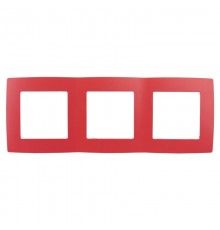 Рамка на 3 поста 12-5003-23  ,  красный  Б0019406  ЭРА