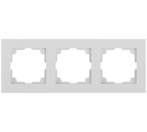 Рамка для розеток и выключателей Intro Accent 6-503-01 на 3 поста, СУ, белый   Б0063737  Intro
