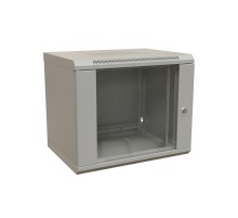 WR-TW-1545-GP-RAL7035 Шкаф настенный 19-дюймовый (19"), 15U, 775x600х450мм, стекл. дв.,, цвет серый (RAL 7035) (разобранный)  521004  WRLine