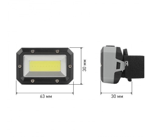 Фонарь налобный светодиодный GB-708 на батарейках, 3 режима, 5 Вт, СОВ, 3хААА, Шторм  Б0052750  ЭРА