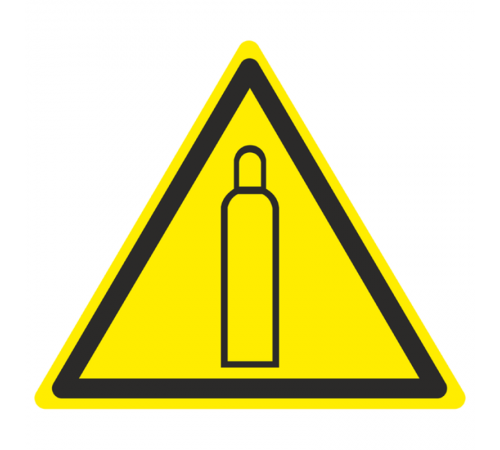 Знак W 19 "Газовый баллон" 200х200 мм, пленка самоклеящаяся самоклеющаяся ГОСТ Р 12.4.026-2015  an-w-19  EKF