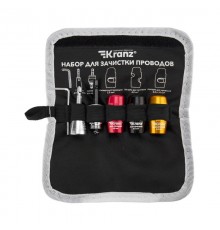 Набор для зачистки проводов, мягкий чехол, 6 предметов  KR-92-0460-1  KRANZ