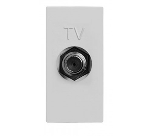 ABB Zenit Серебряный Розетка TV единственная, F-разъем, (1 мод)  N2150 PL   2CLA215000N1301  ABB