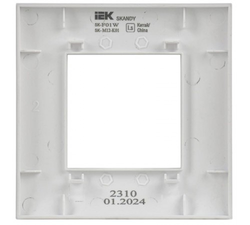 SKANDY Рамка 1-местная SK-F01W арктический белый  SK-M12-K01  IEK