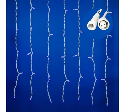 Занавес светодиодный  с эффектом мерцания, ULD-C2030-240/TWK BLUE IP67   3х2м соед. 240 диодов. синий свет. шнур белый  UL-00001358  Uniel