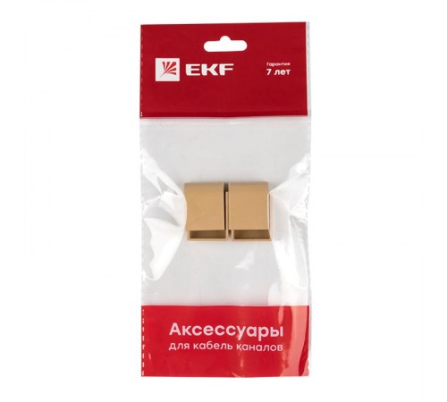 Заглушка (20х10) (4 шт) Plast EKF PROxima   под светлое дерево    ecl-20-10x4   EKF 