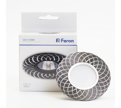 Светильник точечный встраиваемый под лампу GS-M388BK MR16 50W G5.3 черный  28887  FERON