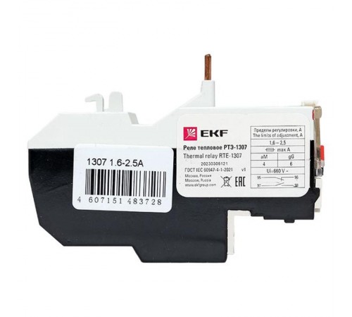 Реле тепловое РТЭ-1307 1,6-2,5А EKF PROxima  rel-1307-1.6-2.5  EKF