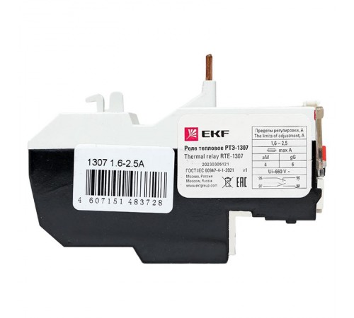 Реле тепловое РТЭ-1307 1,6-2,5А EKF PROxima  rel-1307-1.6-2.5  EKF