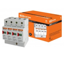 Разрядник ОПС1-B 4Р In=30kA Un=400B Im=60kA   SQ0201-0004  TDM