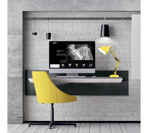 Светильник настольный GTL003 60W 220-240V E27 желтый струбцина и основание 1/12  GT0035  Gauss