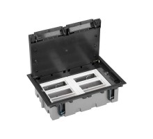 Simon CIMA 500 Люк на 6 модулей 500CIMA (12 мод. 45х45 мм), глубина 70-100мм, посадка 210х300мм, max 1000кг, графит  52050006-038  Simon