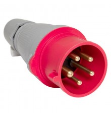 Вилка переносная 025 3Р+РЕ+N 32А 380В IP44 EKF PROXIMA  ps-025-32-380-PRO  EKF