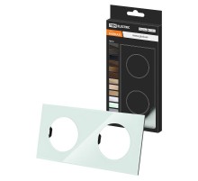 Рамка двойная фисташковая, стекло, "Байкал"   SQ1819-0103  TDM