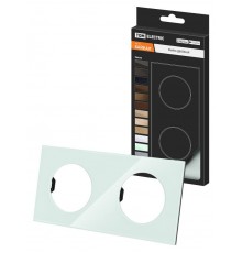 Рамка двойная фисташковая, стекло, "Байкал"   SQ1819-0103  TDM