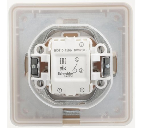 W59 Слоновая кость Переключатель 1-клавишный, 10АХ (в сборе)  VS610-156-28  SE