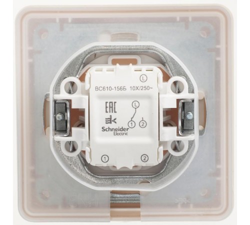 W59 Слоновая кость Переключатель 1-клавишный, 10АХ (в сборе)  VS610-156-28  SE
