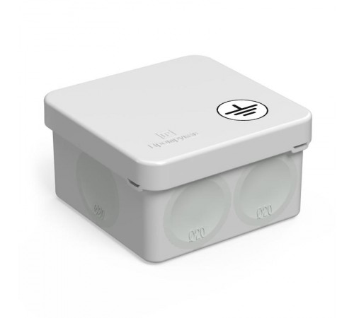 Коробка уравнивания потенциалов (КУП) 60-0200-У для прямого монтажа двухкомп безгалогенная (HF) 70х70х40 (150шт/кор) IP66  60-0200-У  Промрукав