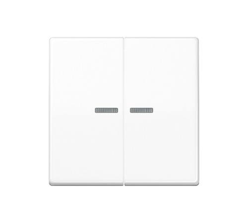 2-я клавиша с окошками для баланс мех выкл (кнопок), в компл с AS90-5HP , возможно IP44; дюропласт; белый; AS500 AS591-5KO5WW  Jung