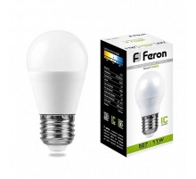 Лампа светодиодная LB-750 (11W) 230V E27 4000K G45  25950  FERON