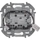 Inspiria Антрацит Выключатель 2-клавишный с подсветкой С/У без рамки 673633  Legrand