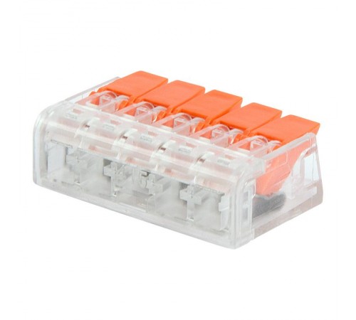 Универсальная компактная клемма, 5-прoводная до 4,0 мм (5 шт/уп)  07-5210  REXANT