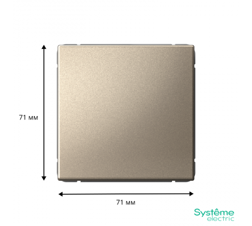 ArtGallery Шампань Переключатель перекрестный, 10АХ, механизм, быстрозажим. клем.  GAL000571S  SE