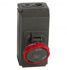 Розетка накладного монтажа в готовом корпусе Hypra - IP 66/67-55 - 3К+3 - 63 А - пластик  059438  Legrand