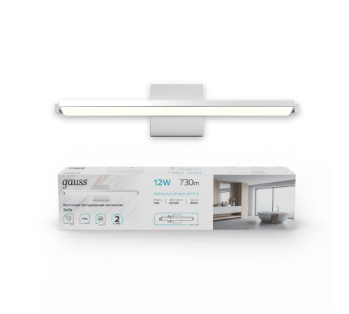 Светильник светодиодный для зеркал Safo BR041 12W 730lm 200-240V 400mm LED 1/20  BR041  Gauss
