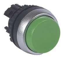 Головка ''нажал - вкл., нажал - откл.''  22,3 - Osmoz - для компл. - с выст. толкателем - без подсв. - IP 66 - зеленый  023852  Legrand