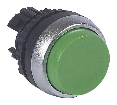 Головка ''нажал - вкл., нажал - откл.''  22,3 - Osmoz - для компл. - с выст. толкателем - без подсв. - IP 66 - зеленый  023852  Legrand
