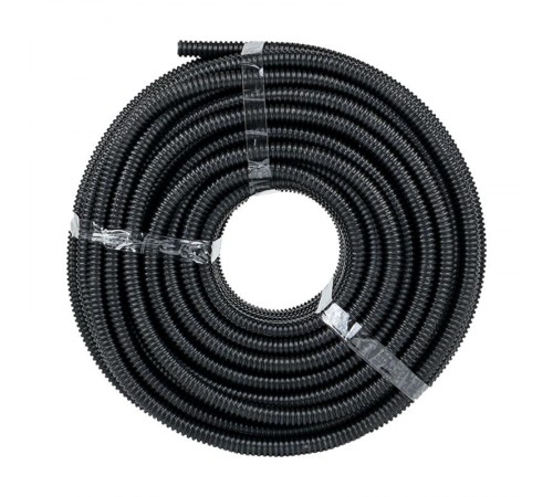 Труба ПНД гибкая гофр. d16мм, тяжёлая с протяжкой, 100м, цвет черный PROxima  tpnd-16-t  EKF