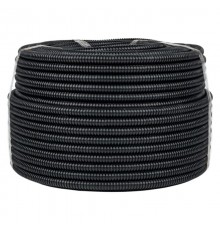 Труба гибкая гофрированная ПНД 16мм с протяжкой Plast (100м) черный  tpnd-16  EKF