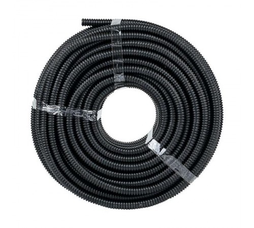Труба ПНД гибкая гофр. d16мм, тяжёлая с протяжкой, 100м, цвет черный PROxima  tpnd-16-t  EKF