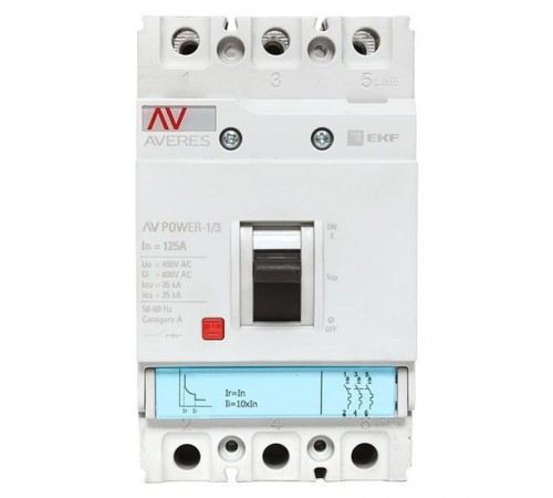 Выключатель автоматический AV POWER-1/3 125А 35kA TR  mccb-13-125-TR-av  EKF