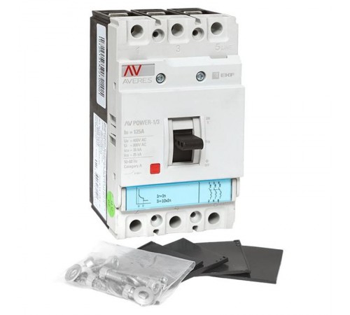 Выключатель автоматический AV POWER-1/3 125А 35kA TR  mccb-13-125-TR-av  EKF