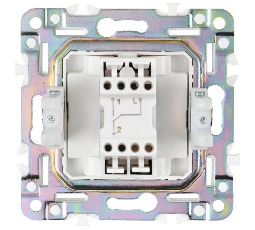 SKANDY Выключатель 1-клавишный проходной 10А SK-V02Bl черный  SK-V12-0-10-K02  IEK