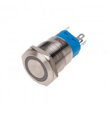 Кнопка антивандальная 19 250В Фикс (5с) ON-OFF/OFF-ON подсв/красная  36-3440  REXANT