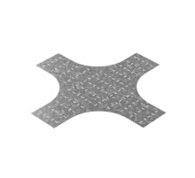 Донная вставка для крестообразного разветвителя для лотков НЛО 600 мм радиус 600 мм, толщ. 1,0 мм, гор. цинк, 341386  ДВХЛНЛО-600-1,0-R600-ГЦ   Oste