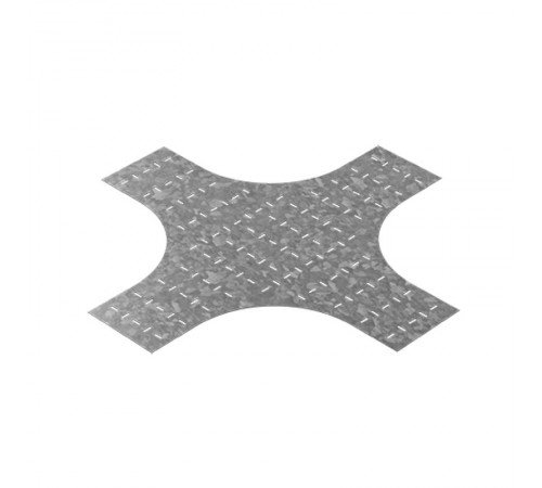 Донная вставка для крестообразного разветвителя для лотков НЛО 600 мм радиус 600 мм, толщ. 1,0 мм, гор. цинк, 341386  ДВХЛНЛО-600-1,0-R600-ГЦ   Oste